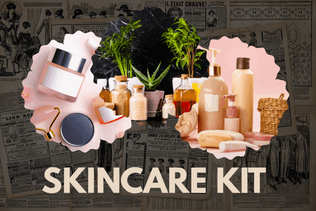 Collage of personalised skin care kits