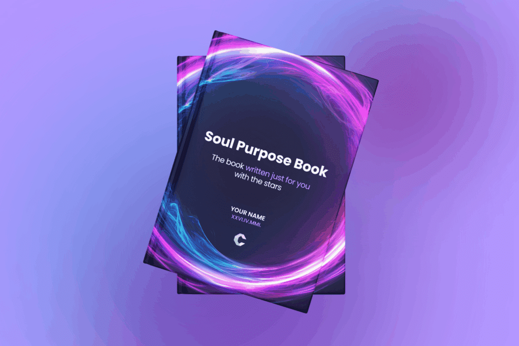 a transformative 100+pages soul purpose book crafted using 200 unique astrological data points.
